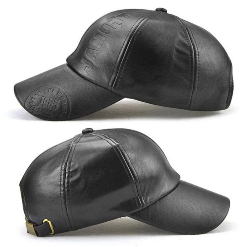 1PC Autumn Winter Men and Women's PU Leather Baseball Cap Waterproof Windproof Hat Stamping Logo Outdoor Sports Gorras Baseball Casquette
