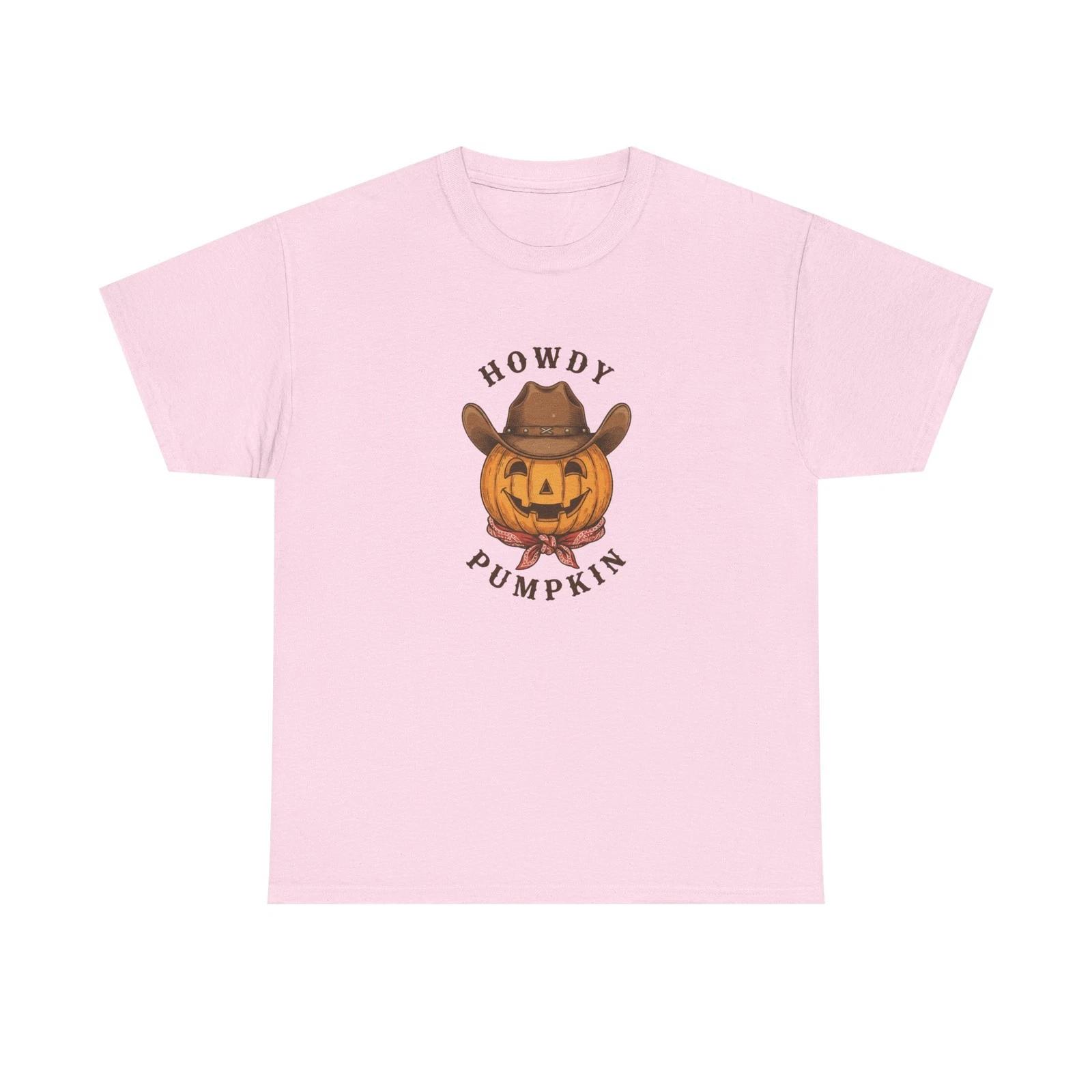 Howdy Pumpkin Unisex Heavy Cotton Tee, Fall Apparel, Halloween Shirt, [...] S