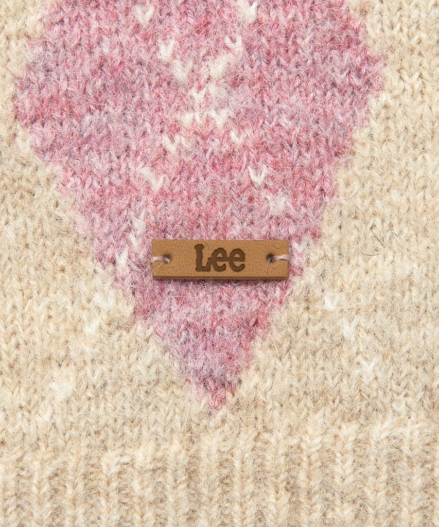 LEE Women'S V-Neck Argyle Knit Beige