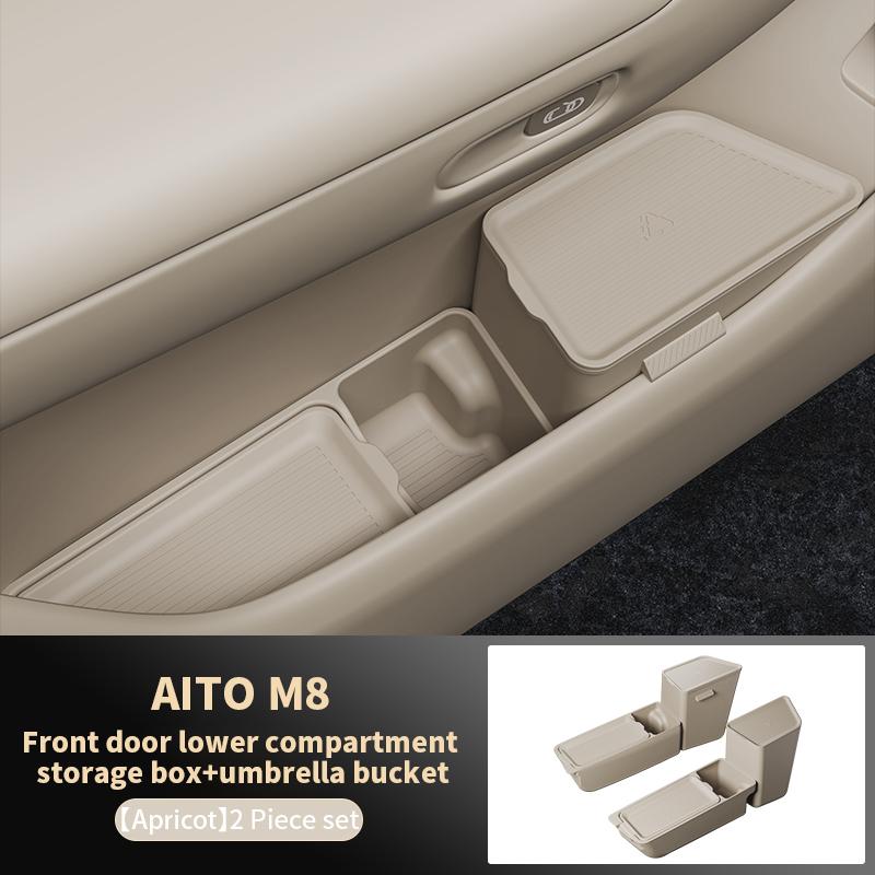 2 buc Pentru AITO M8 5/6 locuri 2025 2026 Cutie de depozitare pentru ușa mașinii Pad pentru canalul ușii Cutie de depozitare Accesorii organizator interior mașină