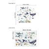 Watercolor Sharks Ocean Wall Stickers Ocean Animal Fish Marine Life Wall Sticker Baby Nursery Kids Room Play Room Decor