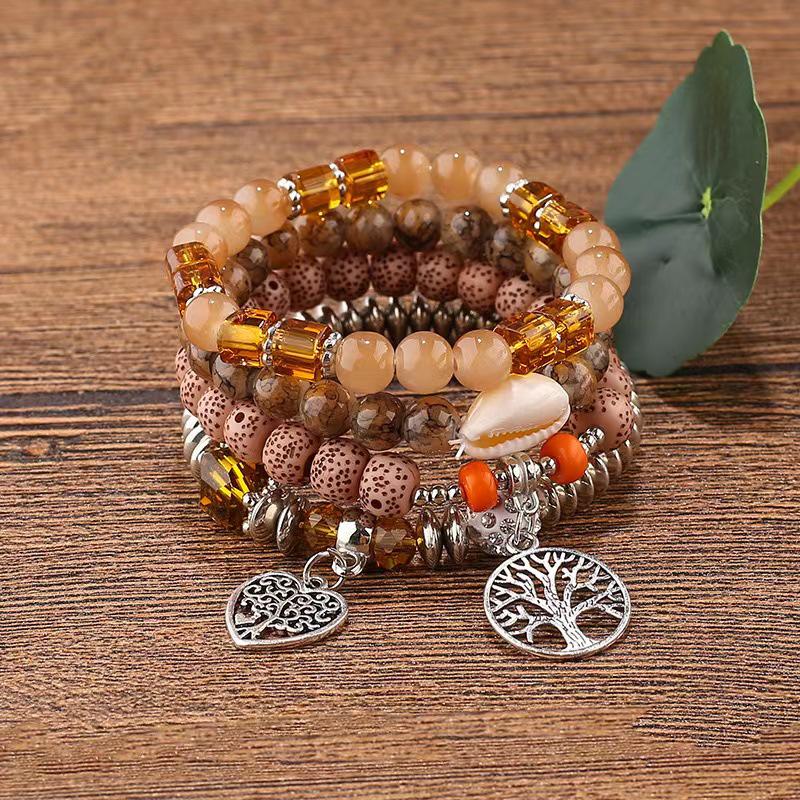 

Bohemian Multilayer Turquoise Beaded Bracelet - European & American Travel Jewelry