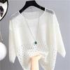 2026 Summer Women's Slim Hollow Knit Pullover - Lightweight Sun Protection Top
