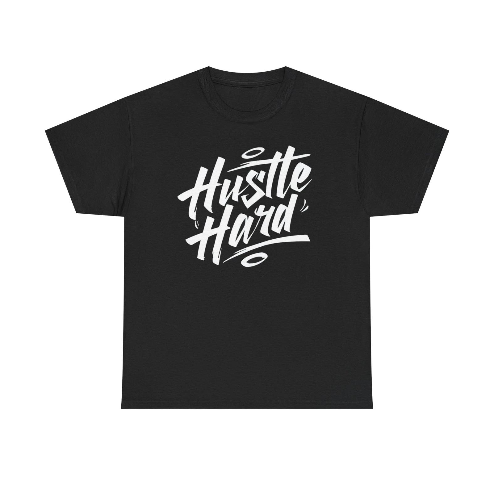 Motivational Hustle Hard Tee, Unisex Cotton Shirt, Casual Wear, Gift for XL