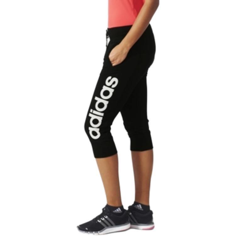 adidas Gestrickte Jogginghose Damen Schwarz Moderate Bündchenhose AJ4586