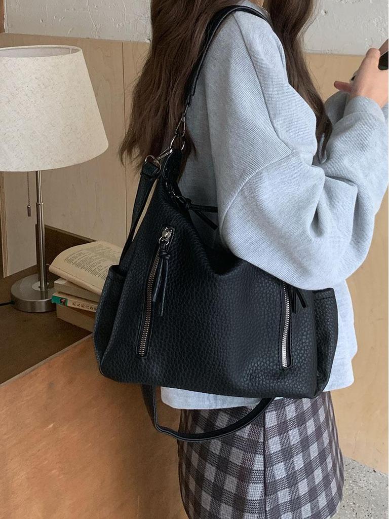 2025 Trendy Retro Korean-Style Large Capacity Handbag & Crossbody Tote for Women