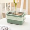 ZISIZ 1400ml Doppelschichtige Bento Lunchbox