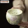 Hand-painted Hydrangea Jianshui Washing Cup Bowl Tea Garbage Can Water Washing Slag Tank Household Chaxi For Tea Ornaments Gift