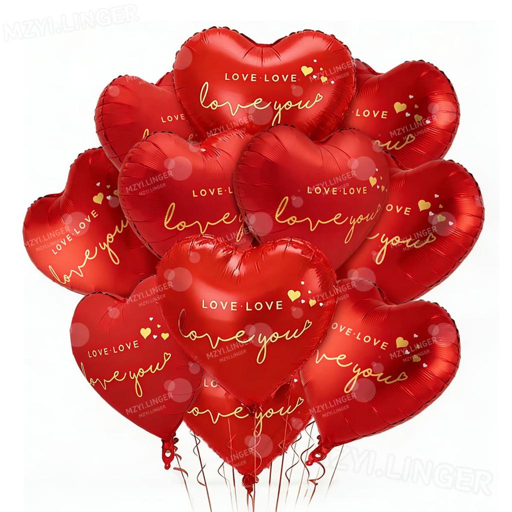 18 inch "love you" love balloon, Valentine's Day wedding anniversary decoration, birthday theme party atmosphere decoration