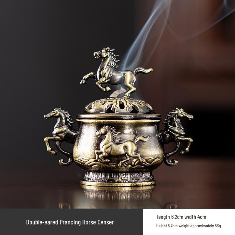 Creative Alloy Mini Indoor Incense Burner - Perfect for Homes, Hotels, and Small Decorative Spaces