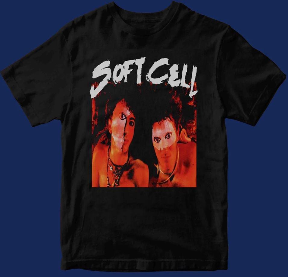 Soft Cell Band Tour Concert Poster Black T-Shirt All Size Men Women MK548 Unisex T-Shirt M