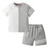 Unisex Kinder Trendiges Colorblock Sportshorts Set - Sommerlich Lässig