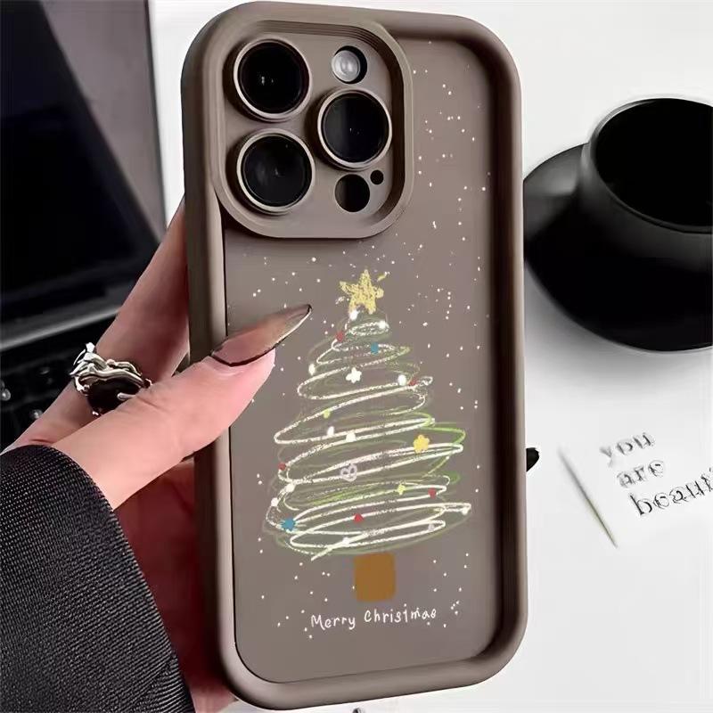 European and American Christmas trees are suitable for iphone17promax mobile phone case Apple 15 anti-drop 14/13pro new 16E