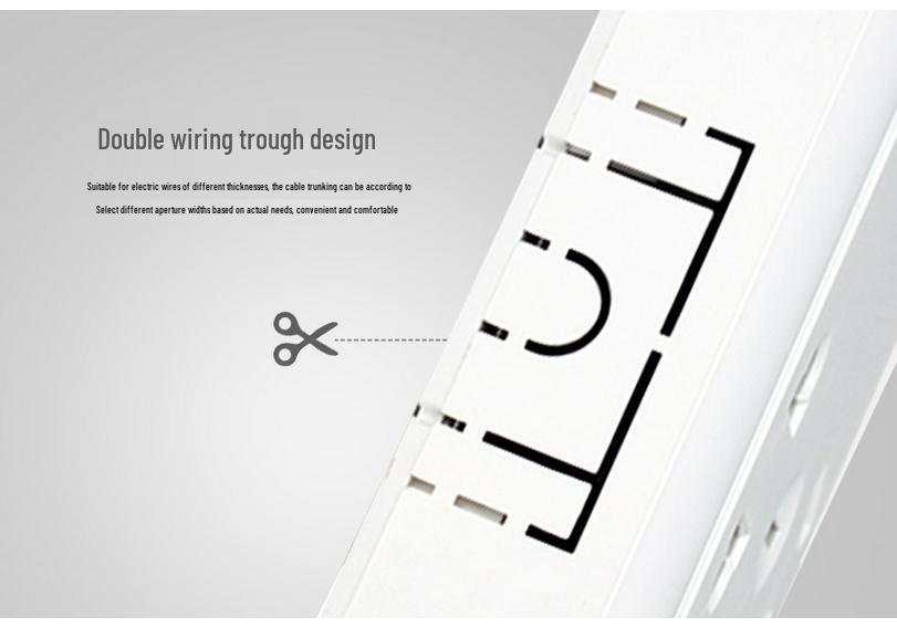 DELIXI Surface-Mounted Five-Hole Socket with TV and Computer Plug for Exposed Wiring