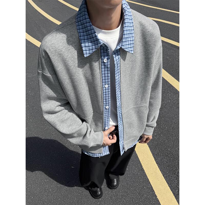 

ВУУГ Мужской винтажный кардиган из искусственной двухслойной ткани в клетку пэчворк 5XL