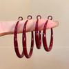 Ankola Red Hoop Earrings: Versatile, Exaggerated Autumn/Winter Style for Women
