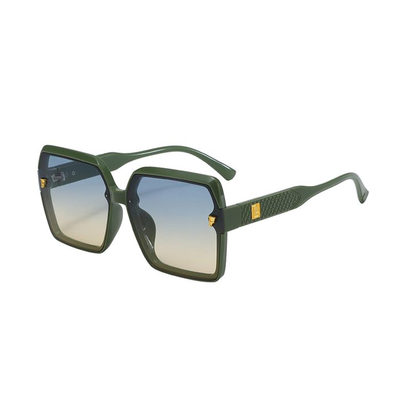 New Trendy Square Frame Sunglasses For Men And Women With High-end Personalized Uv-proof Fashion Sunglasses 7816