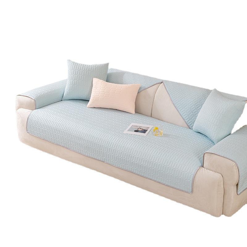 Ice Silk Sofa Cushion Summer Seat Cushion for Summer Non-Slip Ice Cushion Modern Sofa Cover Summer Seat Cushion Cover Cloth