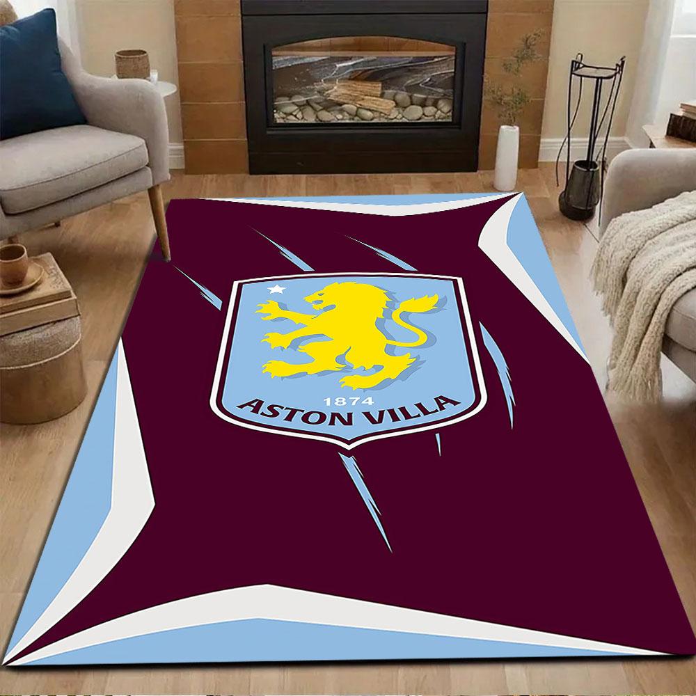 Aston Villa Lion Emblem Carpet Patterned carpet, non slip mat suitable for living room and bedroom sofas
