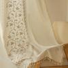 Tende Corte Stile Americano Cotone Lino Frange Ricamate Floreali Semi Oscuranti per Soggiorno Camera da Letto Balcone Cucina