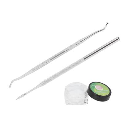 3pcs Professional Ingrown Toenail Correction Tools Nail Pad Ingrown Toenail Lifter Double End File Kit
