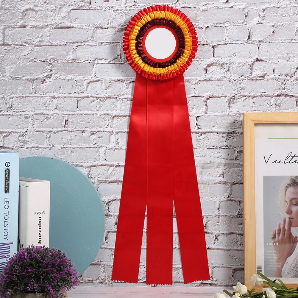 Second Place Rosette Ribbon Badge Exquisite Small Medal Award