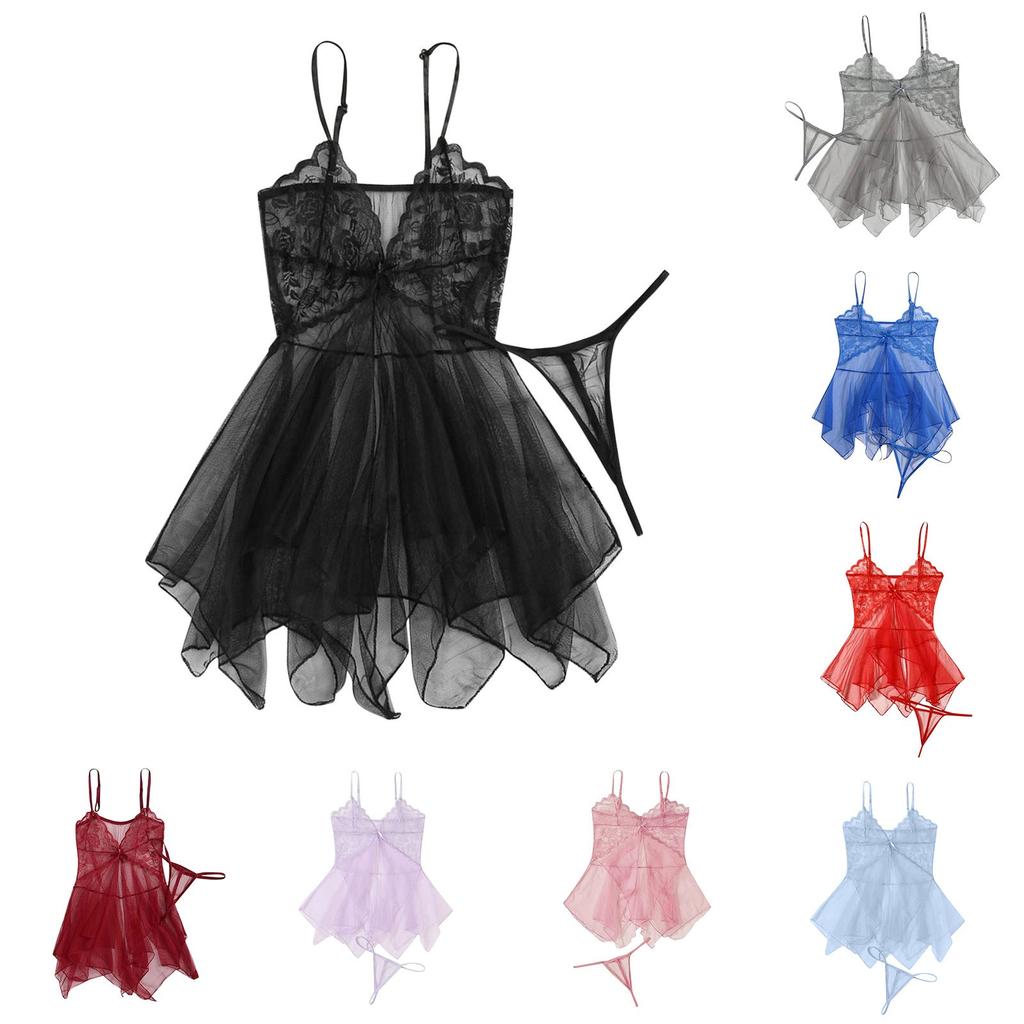 Kleidung für Damen Sexy Dessous Damen Spitze Fluoroskopie Schönheit Tüll Elegante Träumerei Sexy Dessous Strumpfband