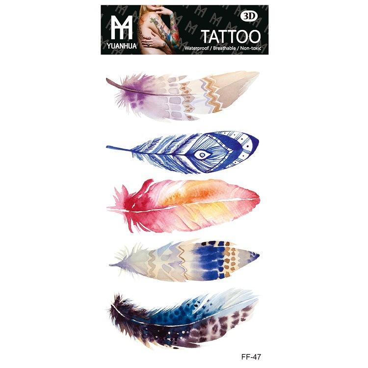 

Губы Ловец снов Перо Английский алфавит Санскрит Назад Форма Восемь символов Водонепроницаемая наклейка для татуировки 3D Цветная наклейка 205*95MM