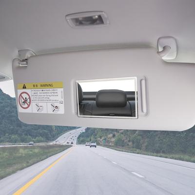 Stainless Steel Car Interior Mirror Auto Sun-Shading Visor HD Mirrors Car-styling Auto Accessories Universal Portable Car Makeup Mirror
