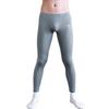 1Pc Men Sports Ice Silk Long Solid Color Sexy Tight Leggings Elastic Nylon/Polyamide Underwear