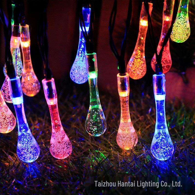 Solar LED Decorative Garden and Landscape Lights - Colorful Outdoor String Lights for Courtyard and Lawn