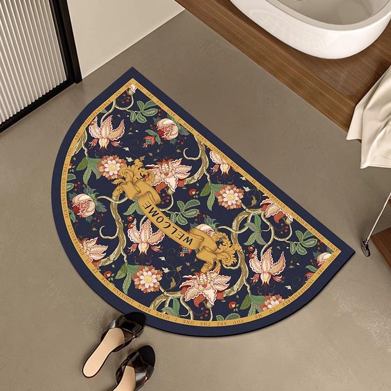 VIKAMA Bathroom Mats Kitchen Mats Front Door Mats Foot Rugs Non-slip Diatomite Mud Quick Dry Machine Washable Manageability