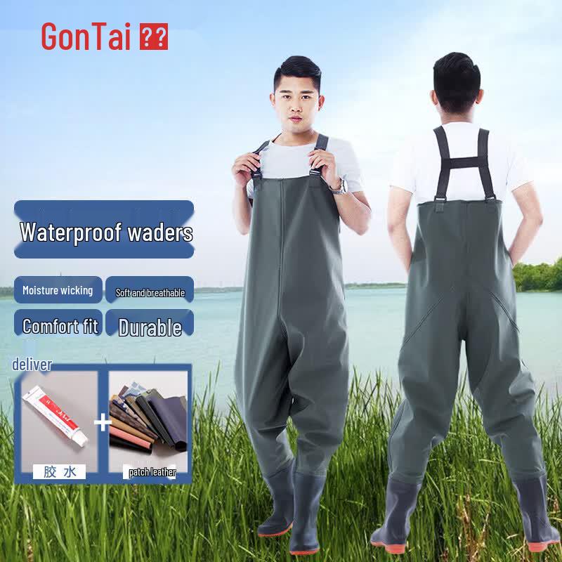 Gongtai PVC Half-body Waterproof Fishing Waders 41