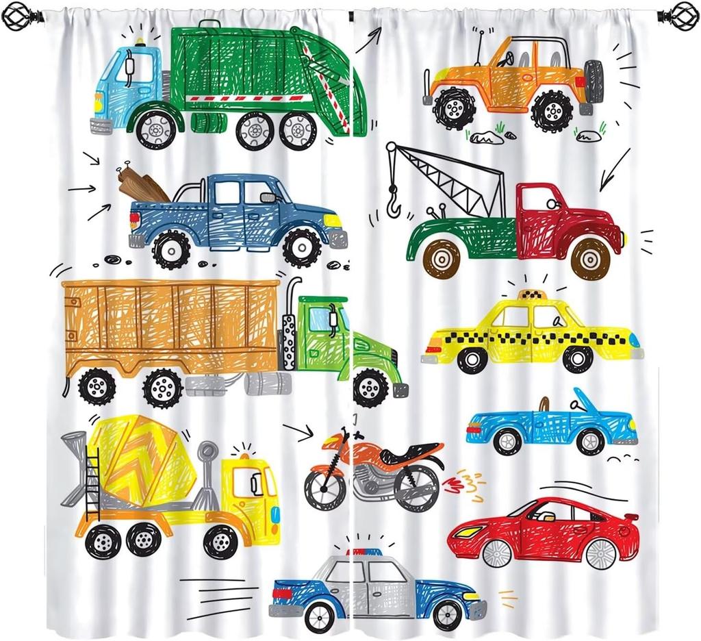 Abc Classroom Curtains Kids Curtains Colorful Cartoon Dinosaur Alphabet Learning Boys Girls Window Treatments Toddler Bedroom