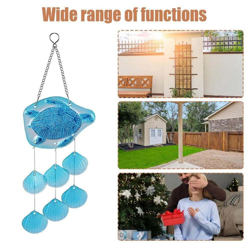 Colorful Wind Chime Creative Starfish Turtle Hangings Yard Ornaments Hanging Pendant  Backyard