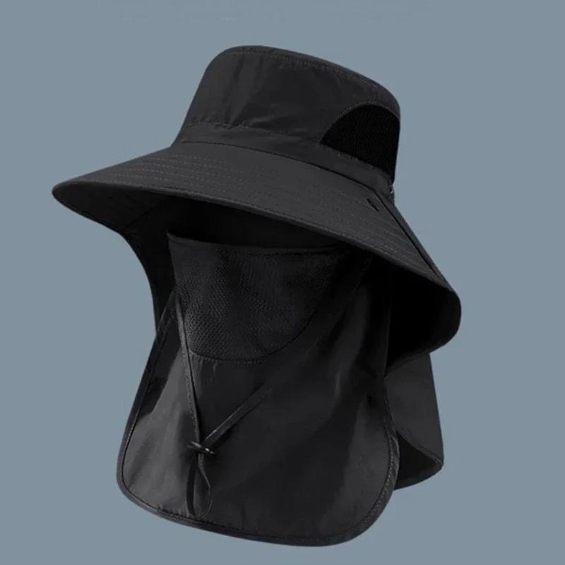 Summer Outdoor Sun Shade, Neck Protection, Sun Protection, Detachable Sun Hat, Men's and Women's Fishing and Hiking Hats