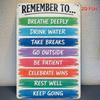 Vintage Relax Metal Sign Mindfulness Wall Art Calming Plaque Home Bedroom Decor