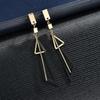 Fancy Hollow Triangle Long Geometric Drop Earrings for Girls & Women