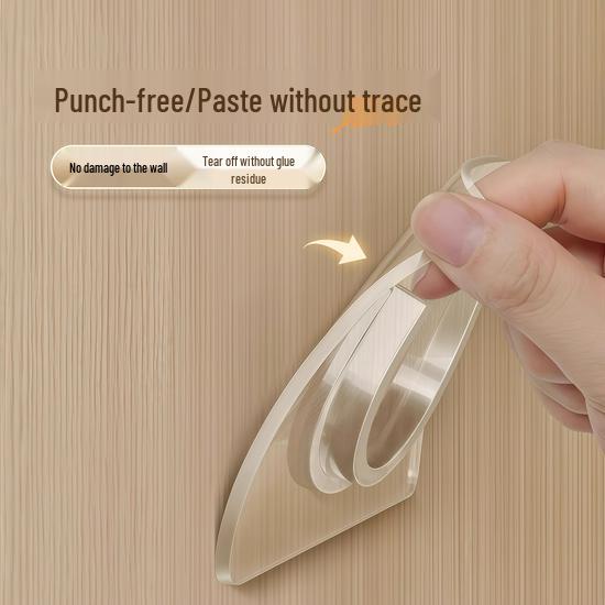 Telescopic No-Drill Curtain Rod Holder with Wall Support Clips