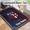 Custom Text Printed Rug Bologna FC Non Slip Floor Carpet For Home Room Decor
