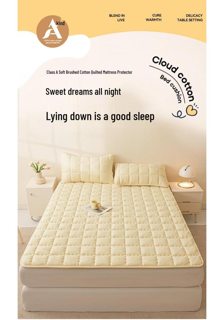 Summer Thin Mattress Pad & Blanket - Breathable & Soft Protector for Dorm, Hotel, and B&B Single Beds.