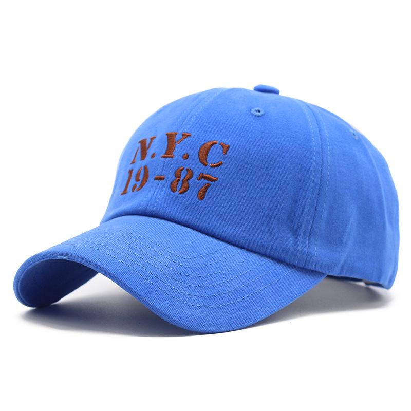 Nyc Letter Soft Top Baseball Cap Women'S Retro Wear Student Cap Men Ins Hat Tide