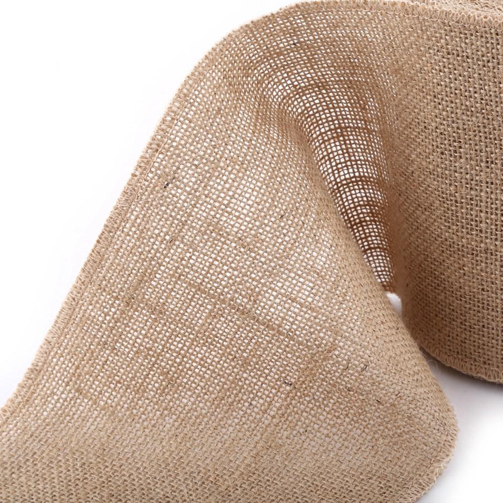 10M Nastro di Iuta Rustica di Iuta Tela di Sacchi Runner da Tavolo Fiocco Floristica (15CM)