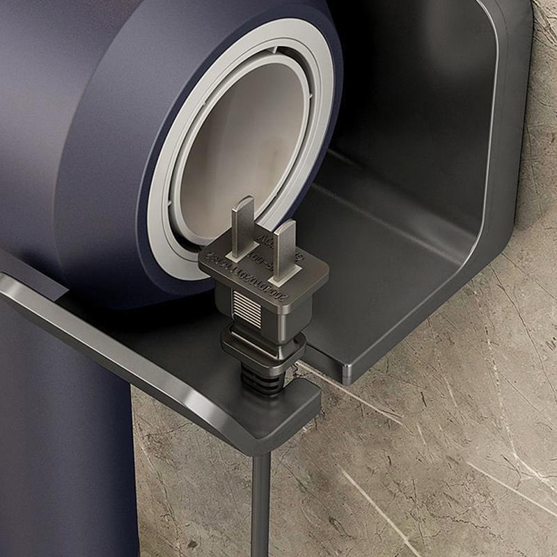 

Wall Mounted Hair Dryer Holder For Bathroom Shelf Dryer Stand Bathroom Organizer белый