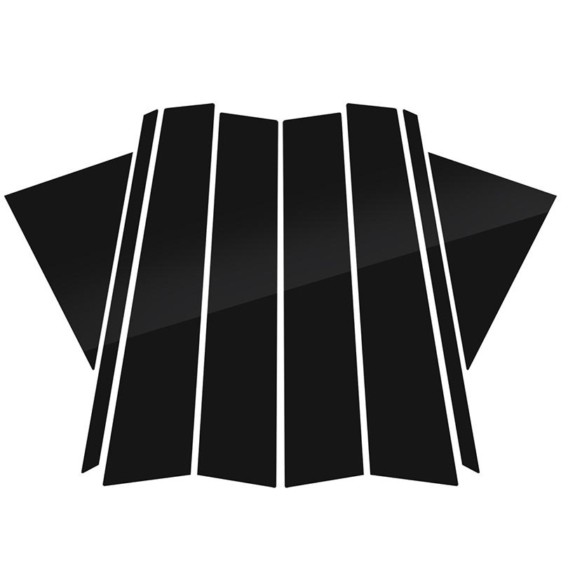 

8 шт. Глянцевые черные накладки на стойки для Toyota BZ4X 2022 2023 Декоративные накладки на окна автомобиля Боковые молдинги дверей Наклейки Автомобильные внешние детали