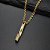Chain Zinc Zinc Alloy Chain Rectangle Pendant Fashion Jewelry Men's Accessories Korean Style Accessories