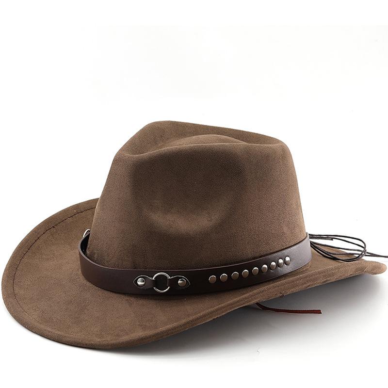 Suede Curled Brim Denim Hat for Men and Women - Ethnic Style Fedora Jazz Hat