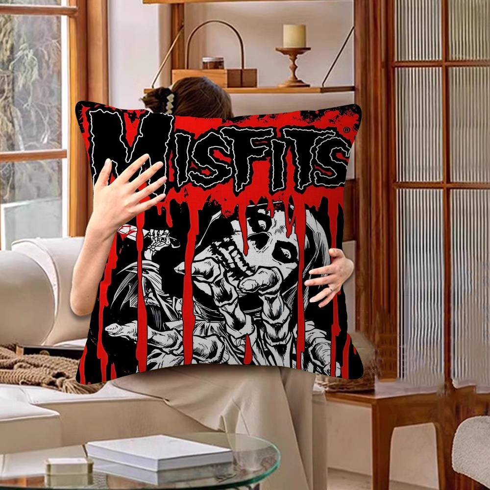 Classic M-Misfits Punk Band Cushion Cover Decorative Pillow Sofa Home Decor Case Pillow Cases