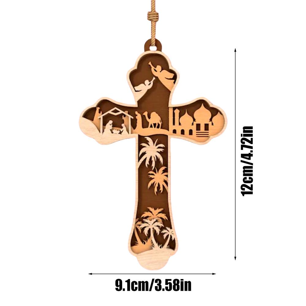 Wooden Christmas Tree Ornaments Christmas Tree Decor Religious Christmas Ornaments Wooden Christmas Tree Pendant For Shopping