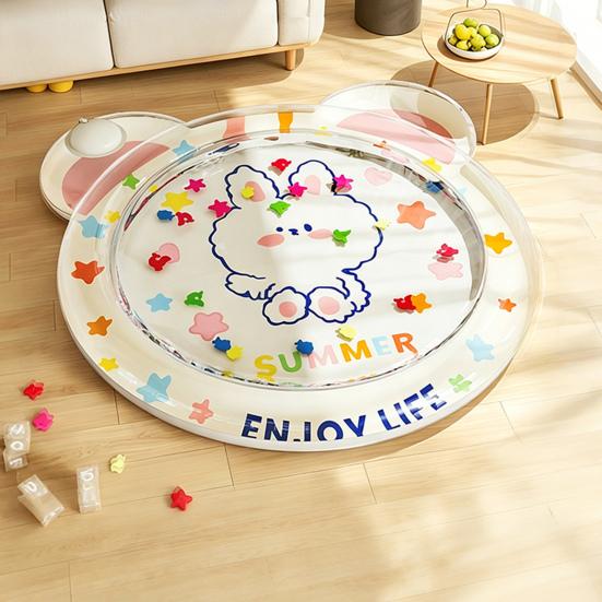 Inflatable Water Mat Pets Water Sensor Play for Babies Thickened Mat Press-to-Inflate Pad